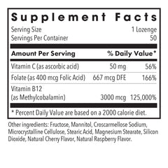 Allergy Research Group B12 folate combination lozenge highlights folate support for healthy cells.