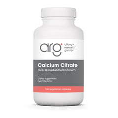 All Allergy Research Group Calcium Citrate bottle front for bone support