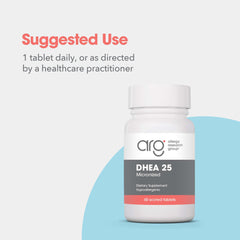 Allergy Research Group DHEA 25 dosage instructions provide clear guidance for use.