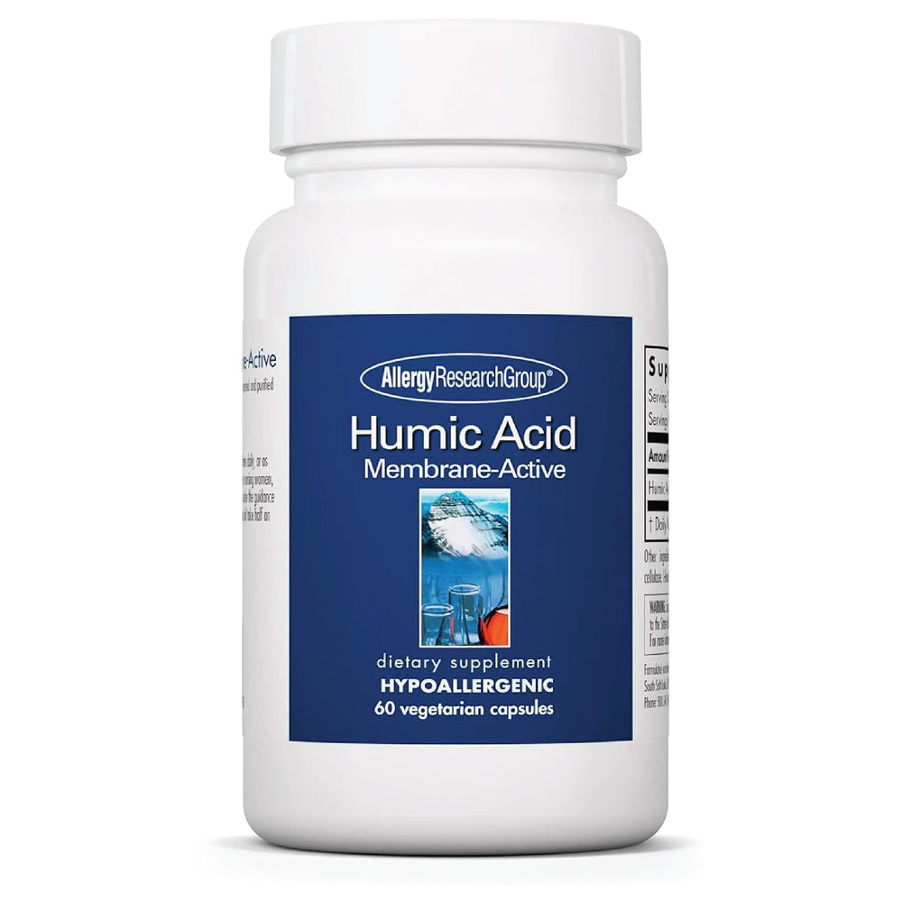Allergy Research Group Humic Acid bottle with clean label supports daily wellness.