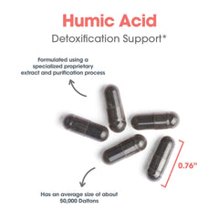Allergy Research Group Humic Acid tiny capsules close-up for easy swallowing.