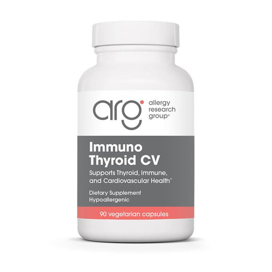 Allergy Research Group Immuno Thyroid CV bottle, supporting thyroid function and immune resilience.