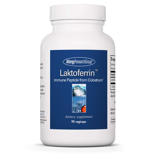 Allergy Research Group Lactoferrin bottle front supports immune balance