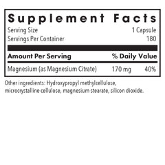 Allergy Research Group Magnesium Citrate capsules arranged in a row for daily intake