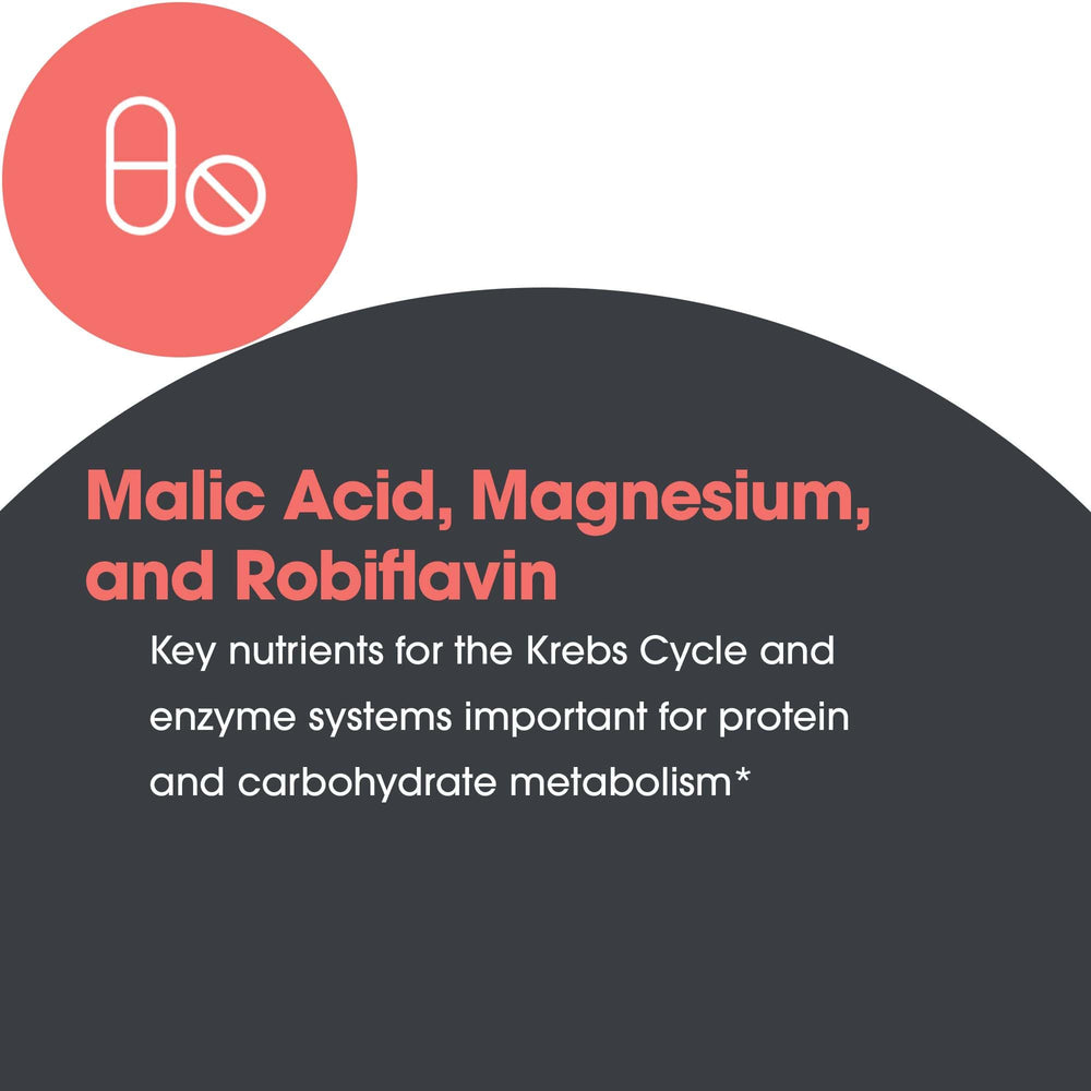 Magnesium Malate Forte ingredients list with magnesium and malic acid
