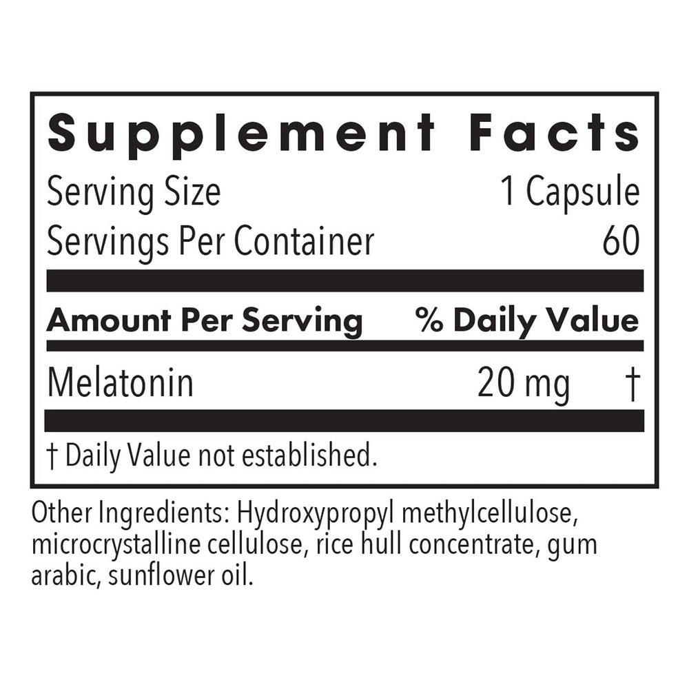 Allergy Research Group Melatonin tablets close-up in a 60-count bottle.