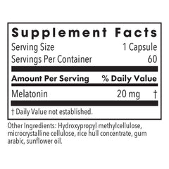 Allergy Research Group Melatonin tablets close-up in a 60-count bottle.