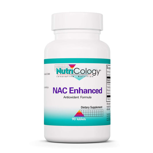 Allergy Research Group NAC Enhanced bottle highlighting immune support potential.