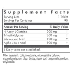 Allergy Research NAC Enhanced capsules offering glutathione precursor benefits for daily wellness.