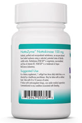 Closeup of NattoZyme label highlighting non-GMO soy source.