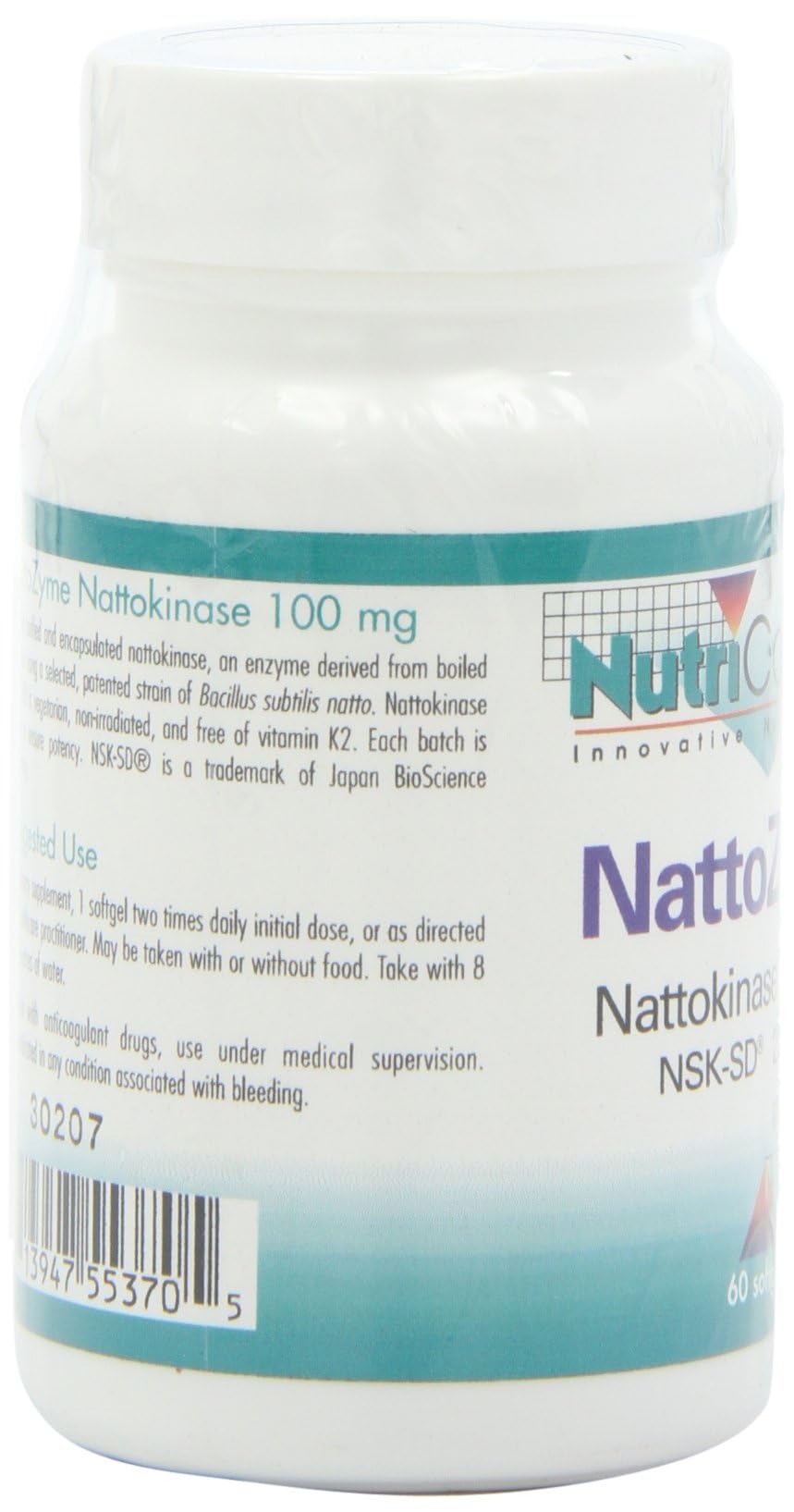 Front packaging of NattoZyme reflecting Allergy Research Group branding.