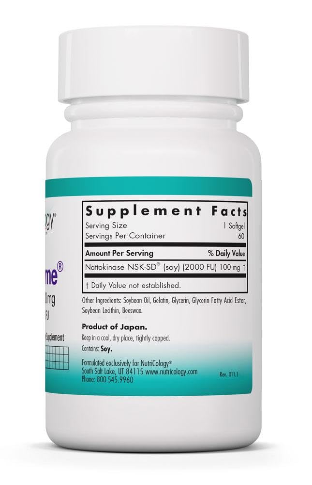 NattoZyme softgels ready for daily use in a wellness routine.