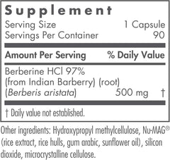 Berberine 500mg capsules close-up emphasizes vegetarian formula