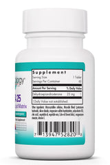 Allergy Research Group NutriCology DHEA 25mg packaging shows scored tablets for precise dosing.