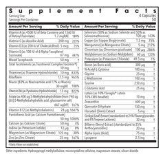 Ocudyne II label showing QuatreActiv Folate and FloraGLO lutein ingredients