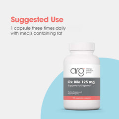 Allergy Research Group Oxbile vegan capsules on a clean background.