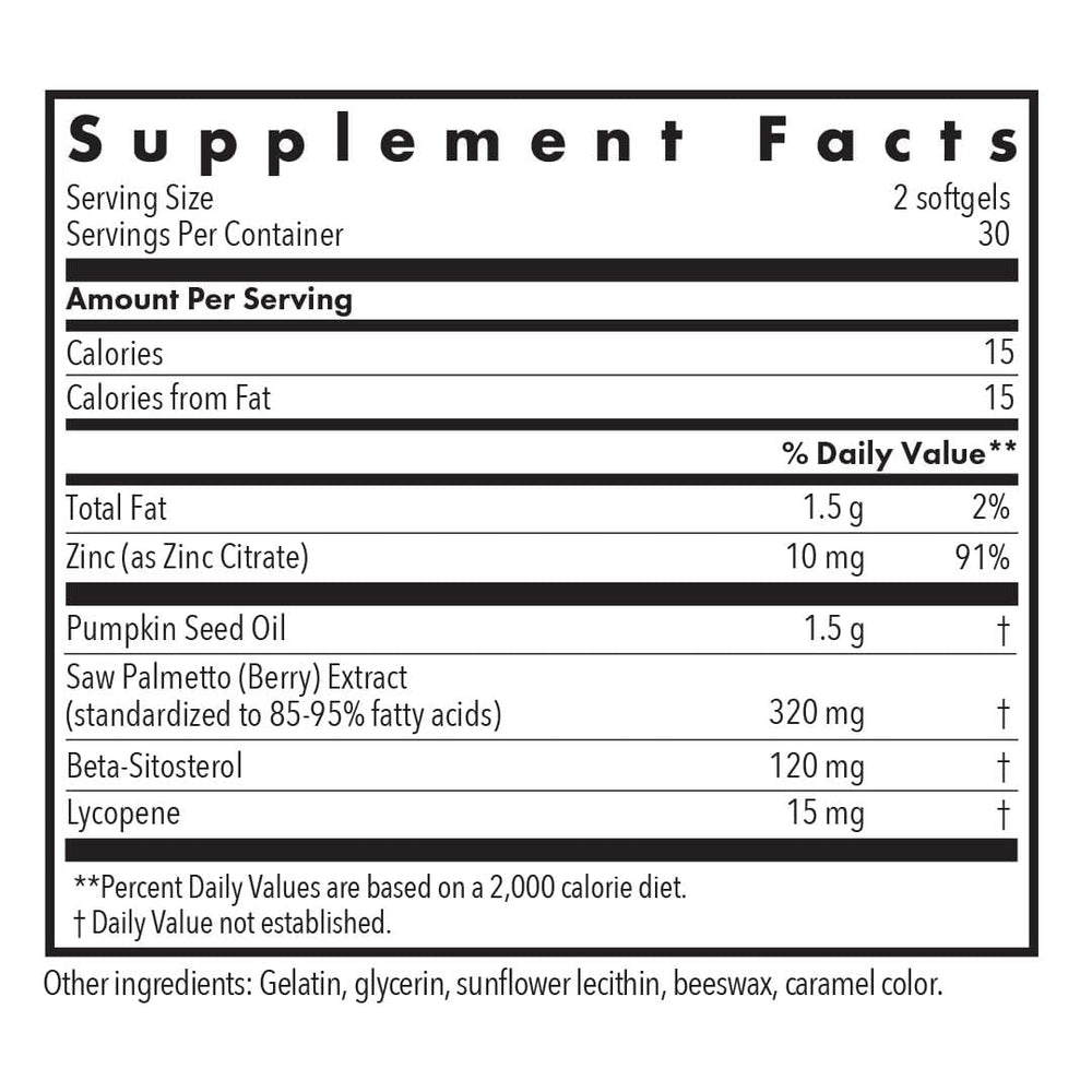 Palmetto Complex II softgels close-up highlighting easy-to-swallow capsules