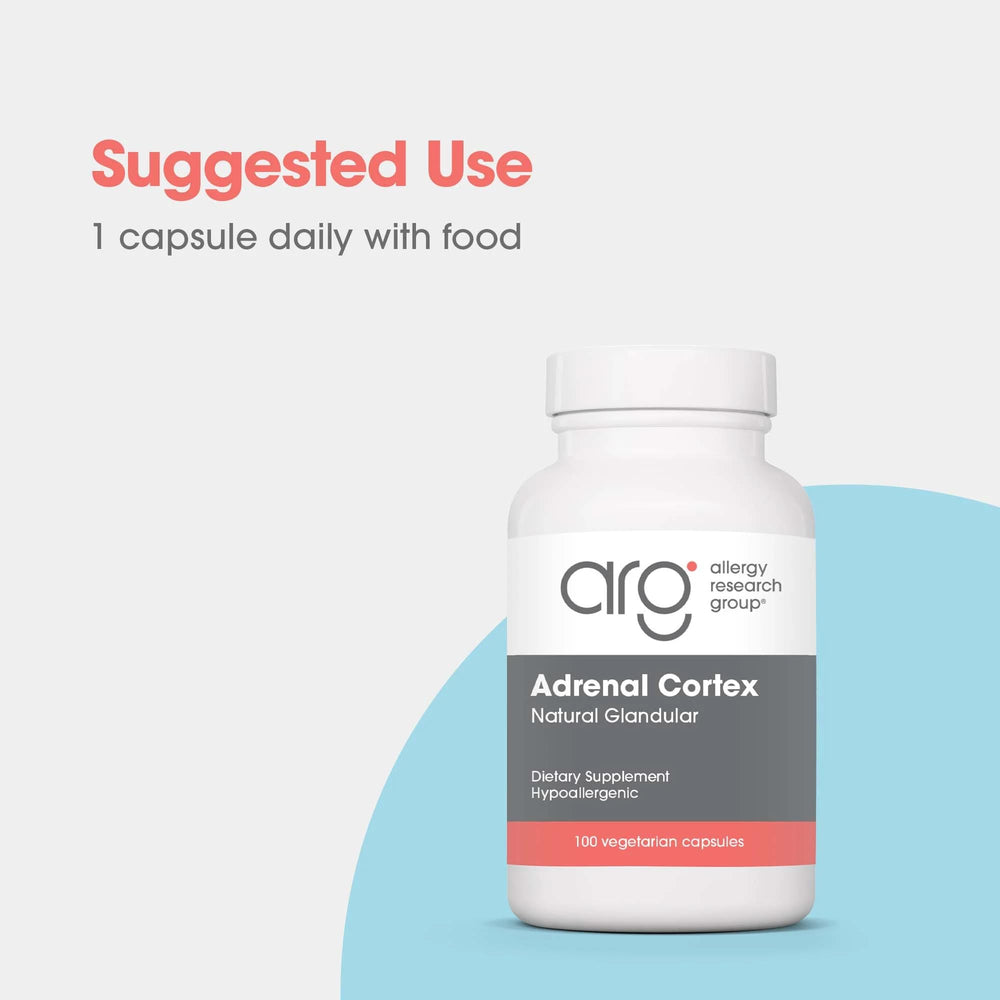 Pasture-raised Argentina adrenal cortex tissue from Allergy Research Group highlights quality sourcing.