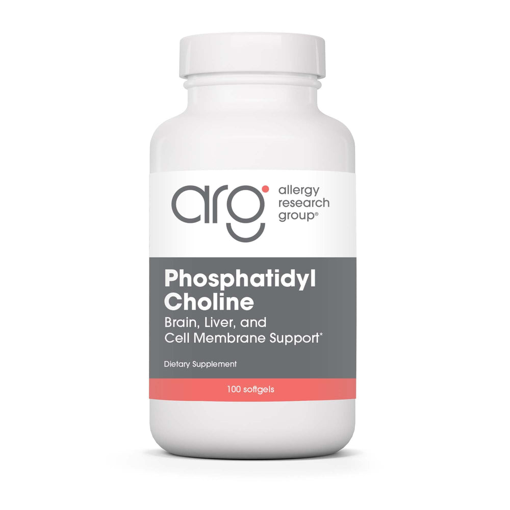 Allergy Research Group phosphatidylcholine softgels bottle for liver support.