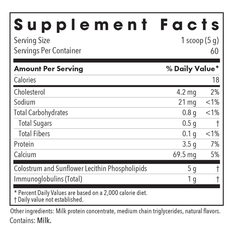 Allergy Research Group phospholipid colostrum scoop for easy daily serving.