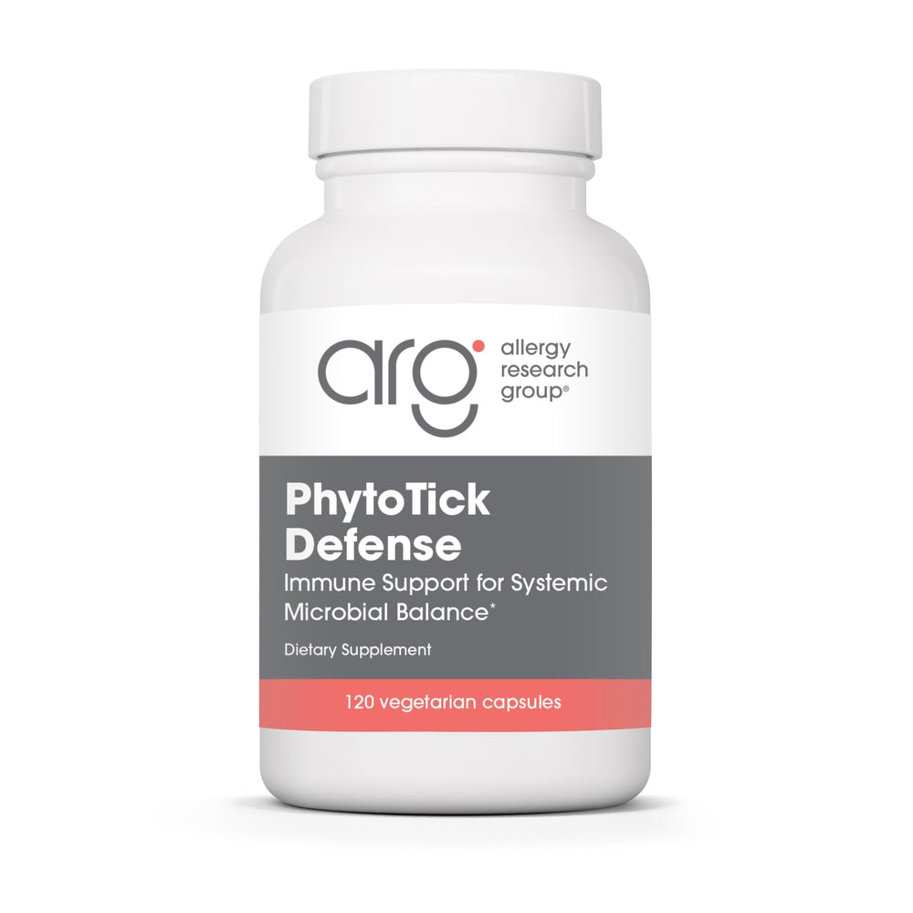 Phyto Tick Defense bottle by Allergy Research Group for daily supplement routine.