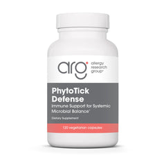Phyto Tick Defense bottle by Allergy Research Group for daily supplement routine.