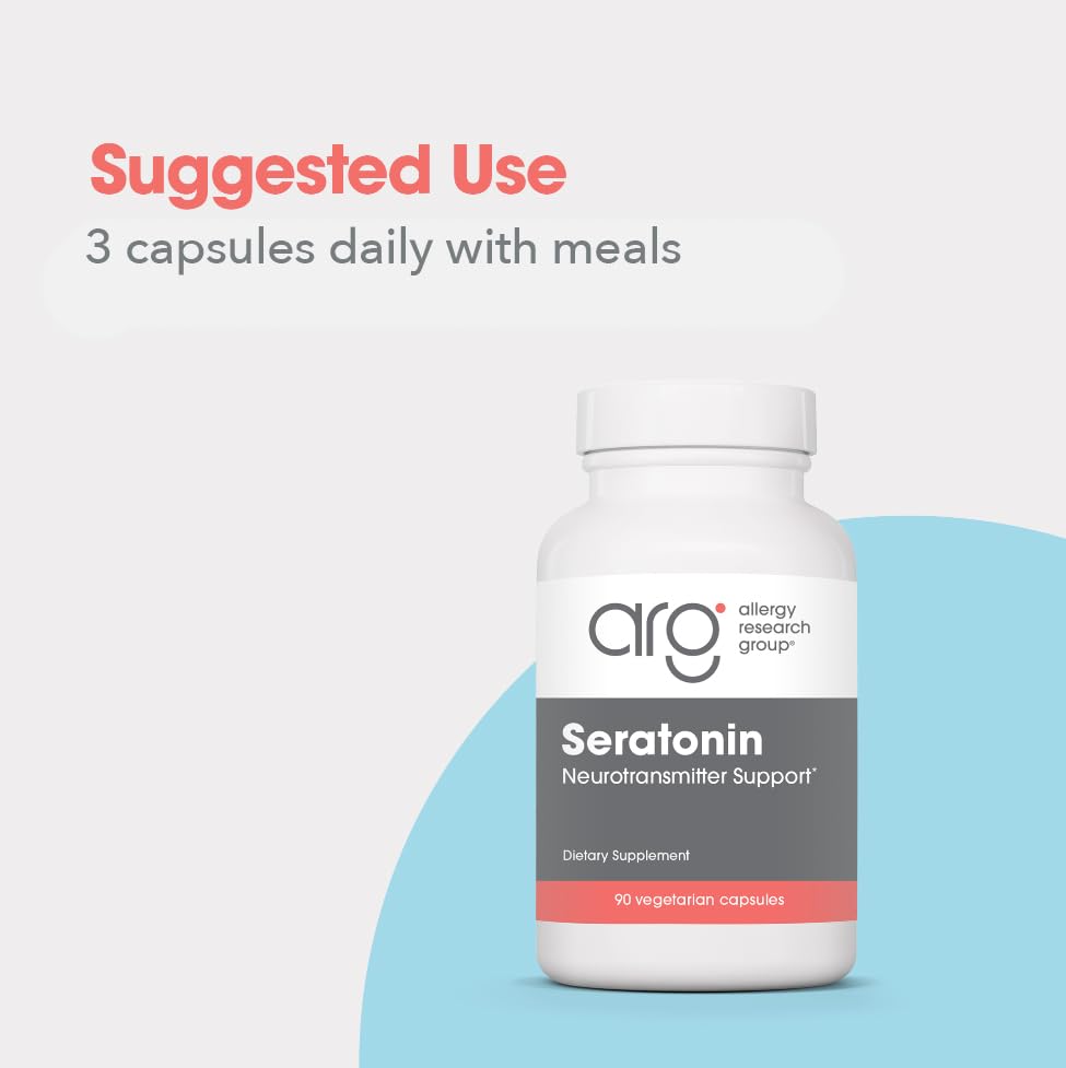 Allergy Research Group Seratonin serving scoop shows easy daily dose for rest.