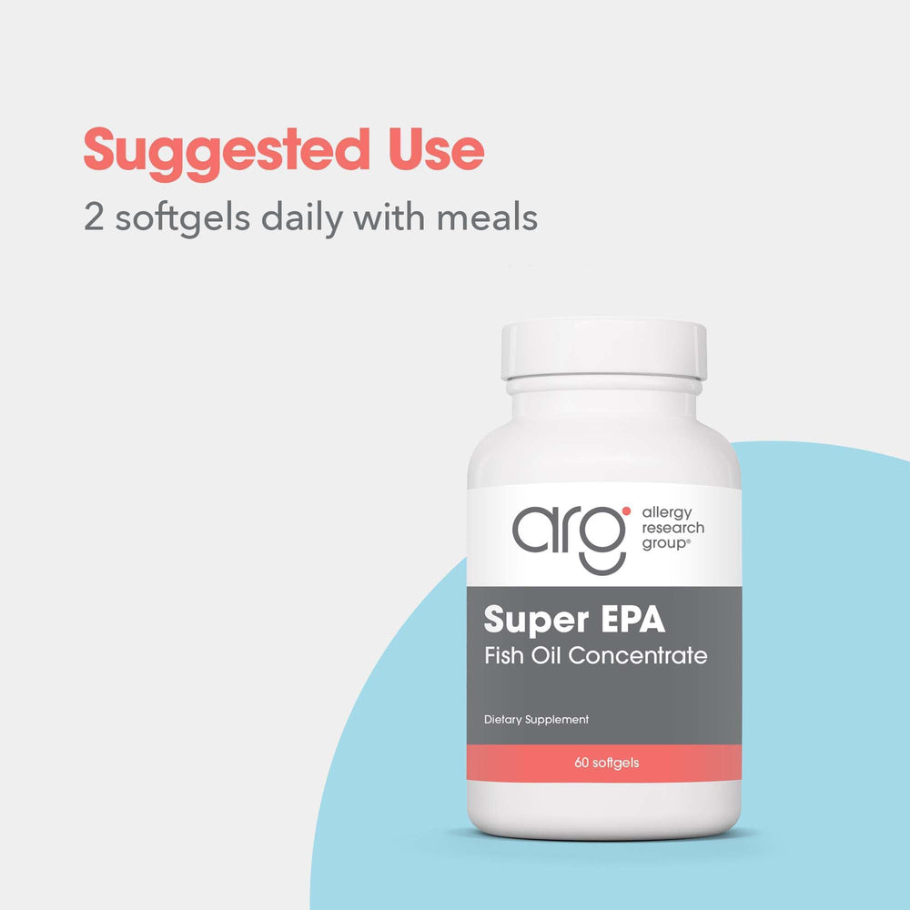 Allergy Research Group Super EPA packaging with seal signaling professional-grade quality.