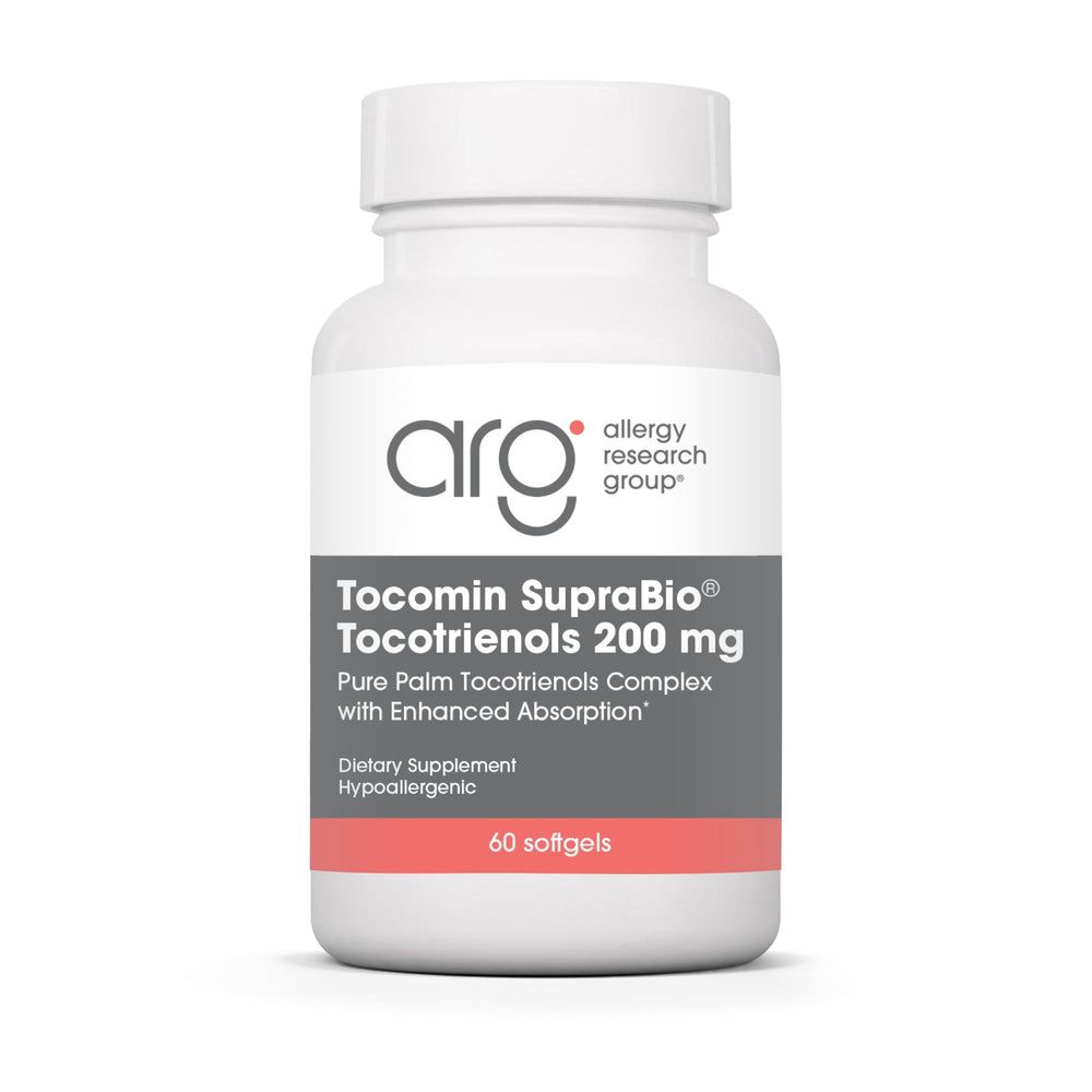 Allergy Research Group Tocomin SupraBio softgels in bottle for daily use