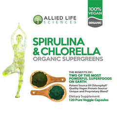 Allied Life green superfood capsules highlighting chlorophyll-rich detox and gut balance