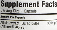 ALLIMAX AlliUltra 360mg UK-made bottle emphasizing quality standards.
