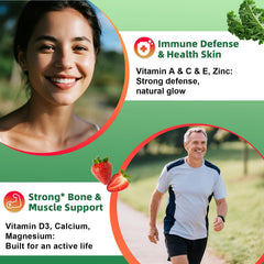 Alliwise greens gummies vegetable-blend close-up highlights natural energy and nutrients