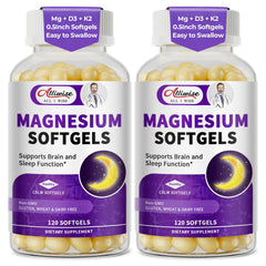 Alliwise magnesium glycinate softgels 2-pack bottle for daily replenishment.
