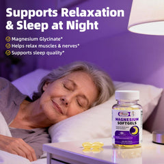 Alliwise muscle comfort at night with softgels beside a cozy setup.