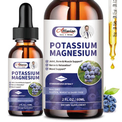 Alliwise potassium magnesium drops bottle illustrating easy daily use for relaxation