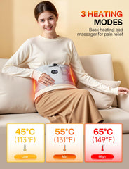 AllJOY cordless heating pad in use during work for hands-free comfort