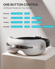 ALLJOY Eye Massager connects to devices for relaxing music during use.