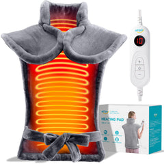 Alljoy heating pad offers full back coverage for targeted relief.