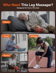 ALLJOY leg massager airbag close-up, showcasing 360-degree massage capability.