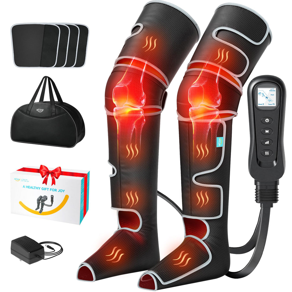 ALLJOY leg massager box packaging, ready-to-gift for leg circulation and recovery.