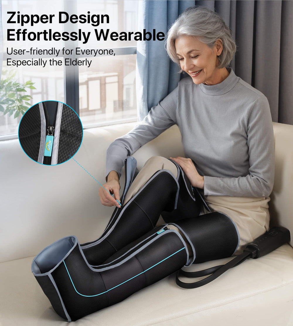 ALLJOY massager showing heat levels and massage modes for comfort