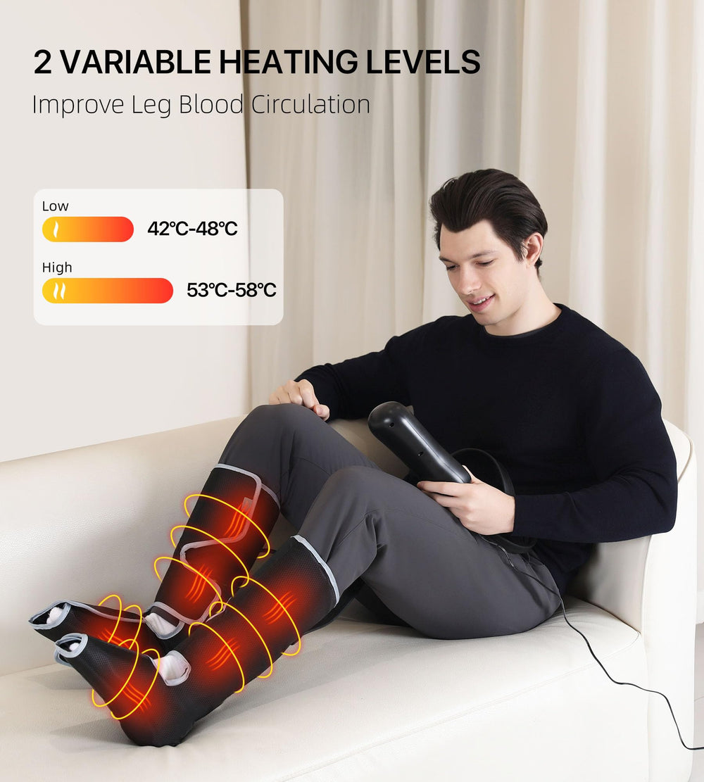 ALLJOY leg massager dual heat levels for customizable comfort.