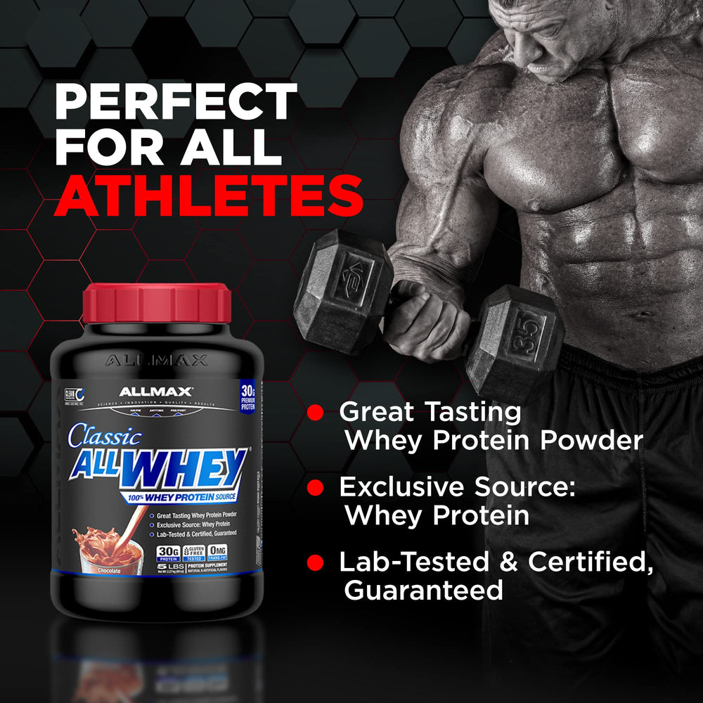 ALLMAX ALLWHEY Chocolate instantized powder dissolves smoothly