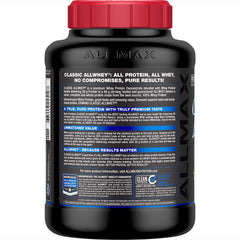ALLMAX ALLWHEY Chocolate Peanut Butter scoop provides 30 g protein per serving.