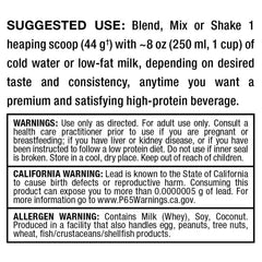 52 servings listed on the label for ALLMAX HEXAPRO French Vanilla canister.