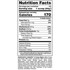 ALLMAX HEXAPRO rich chocolate peanut butter flavor enhances shake enjoyment.