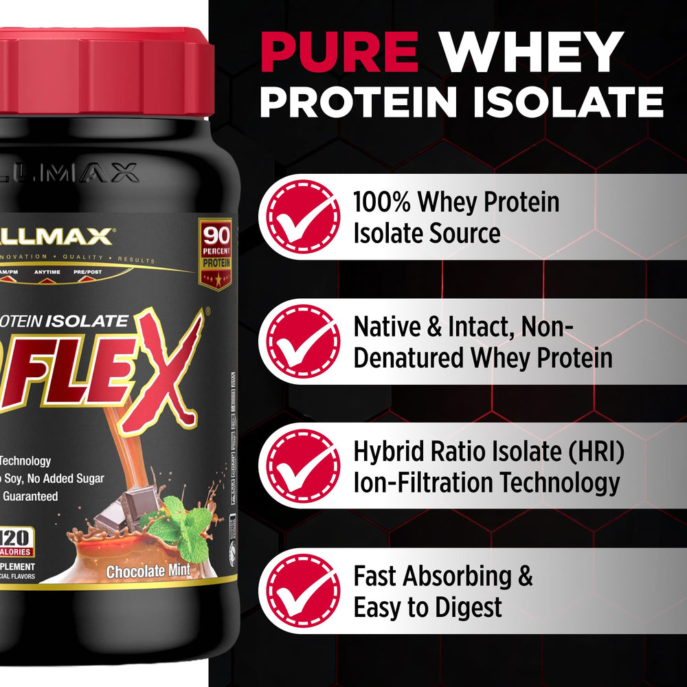 ALLMAX ISOFLEX shake with powder dissolves smoothly, ideal for busy mornings.