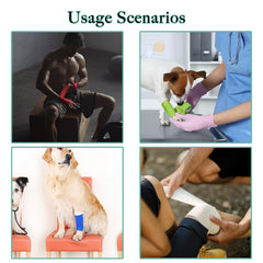 Allruyee multi-purpose bandage supports wrists, ankles, knees during activity.