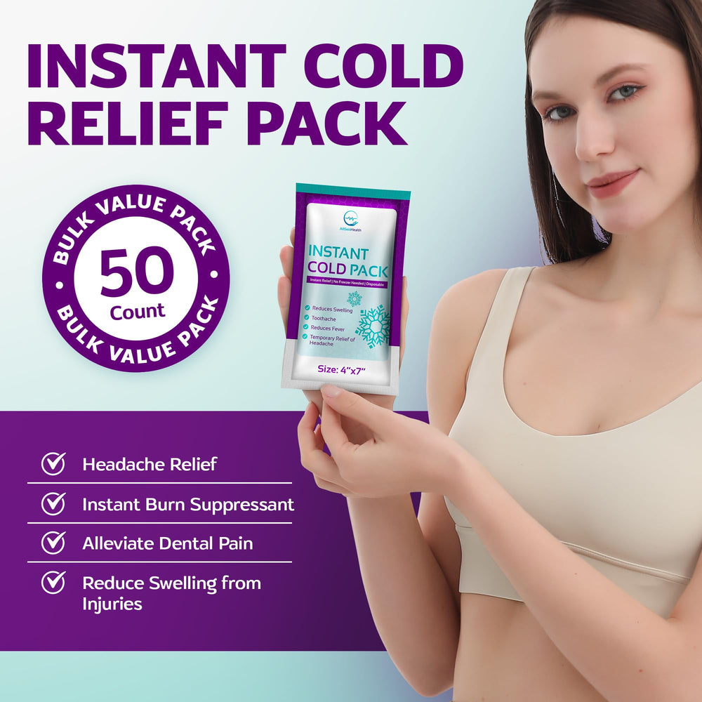 AllSett Health ice packs, 7x4 inch size, ideal for injuries and everyday use