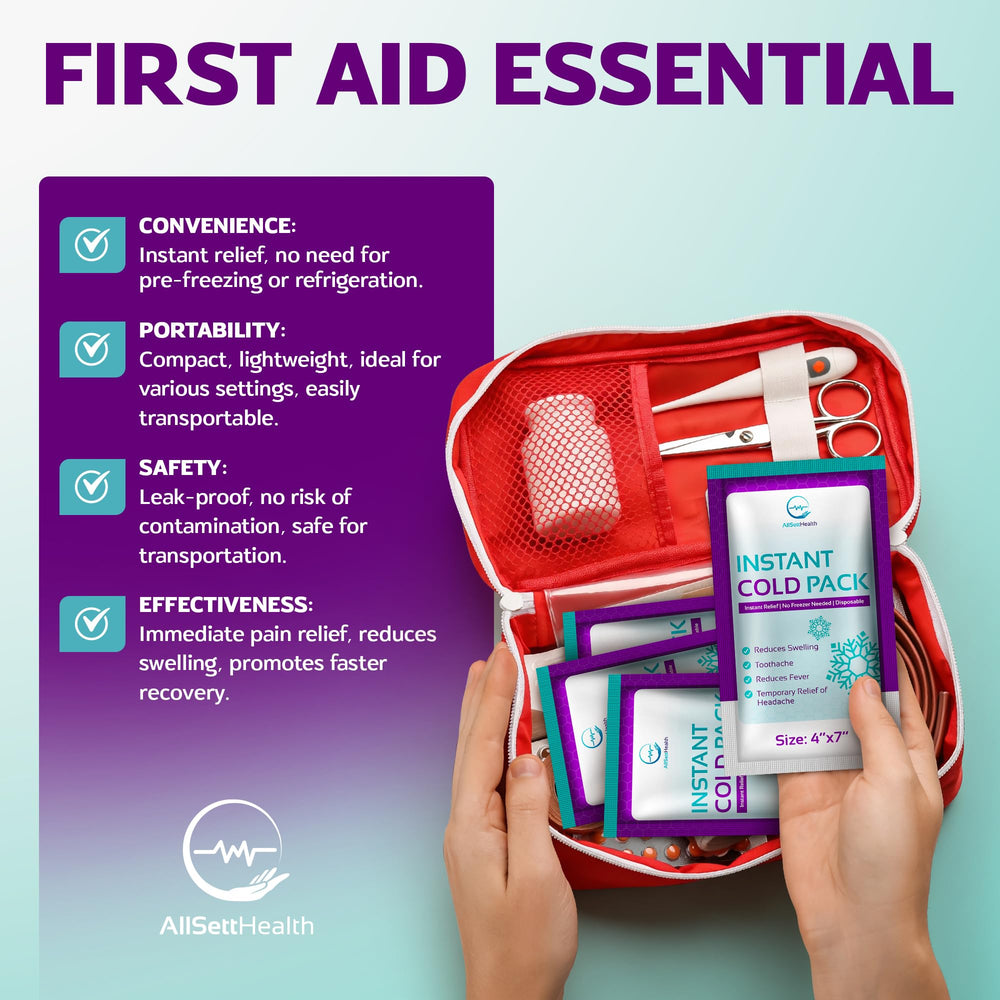 AllSett Health 7x4 inch packs fit first aid kits
